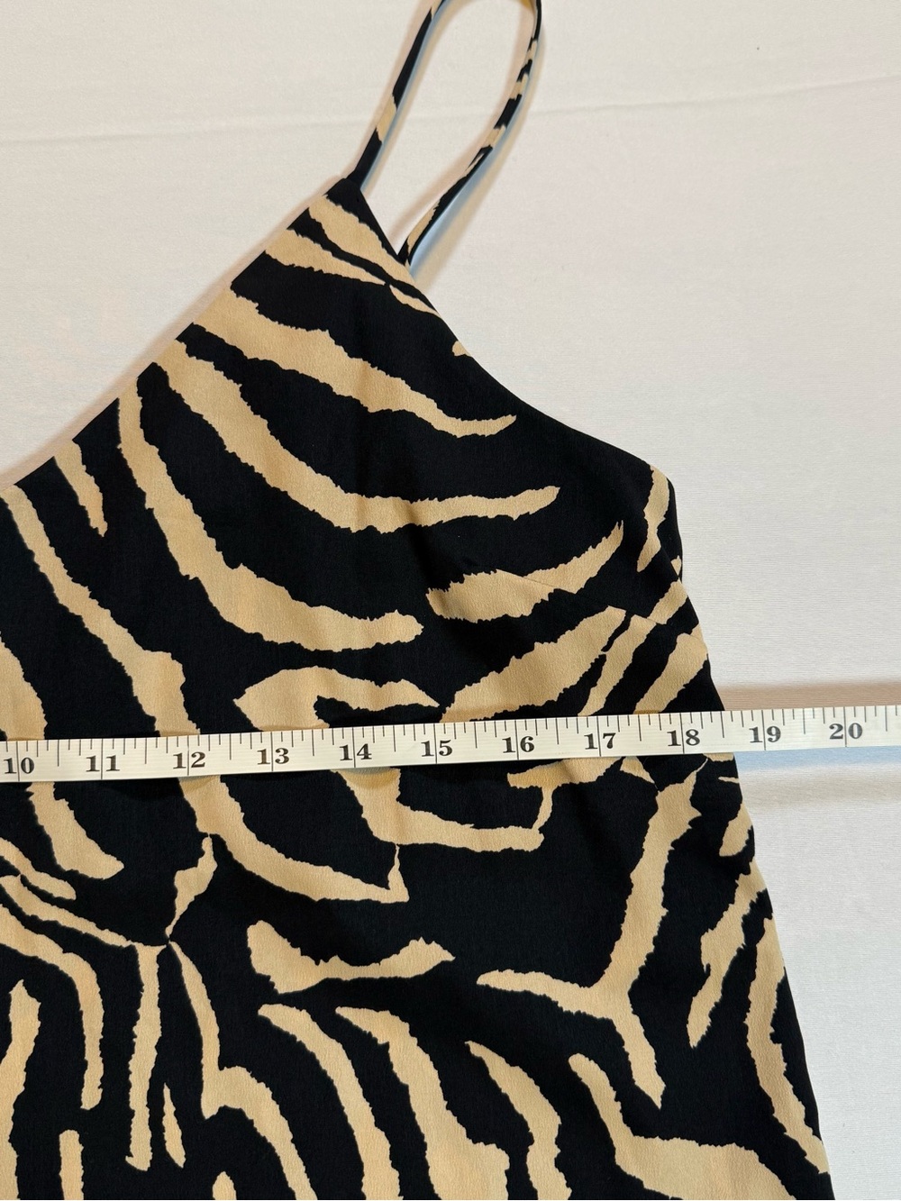 Gilli Black Tan Abstract Zebra Print Cami Tank Top Size M - Picture 4 of 6